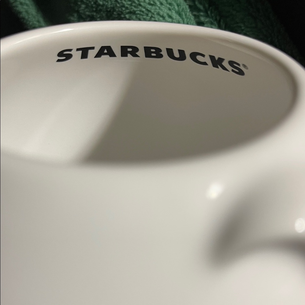 Starbucks White Bear Mug with Red and Green Accents - Picture 4 of 5